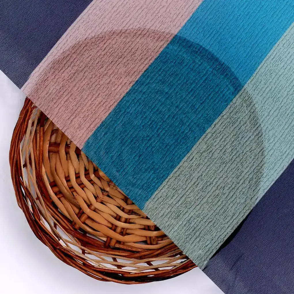 Subtle Colour Stripes Digital Printed Fabric - Weightless - Image 2