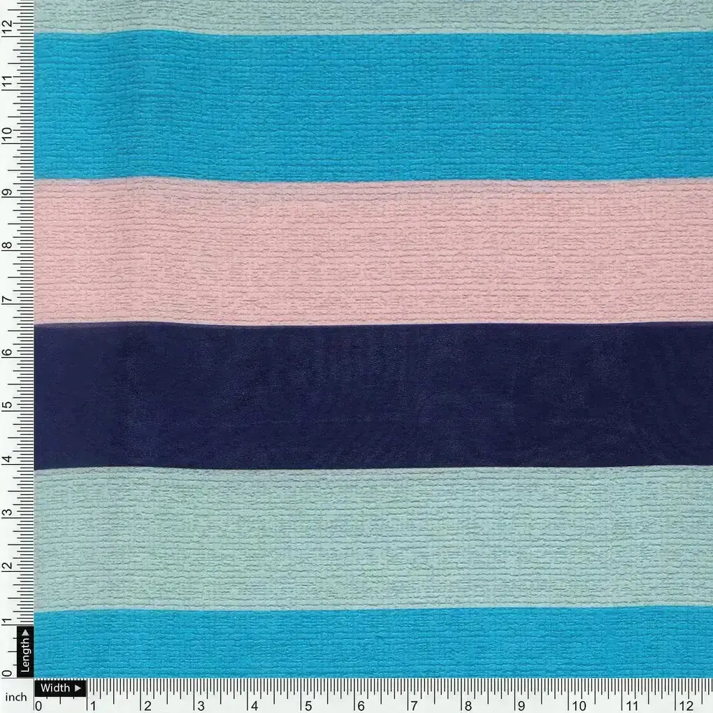 Subtle Colour Stripes Digital Printed Fabric - Weightless - Image 4