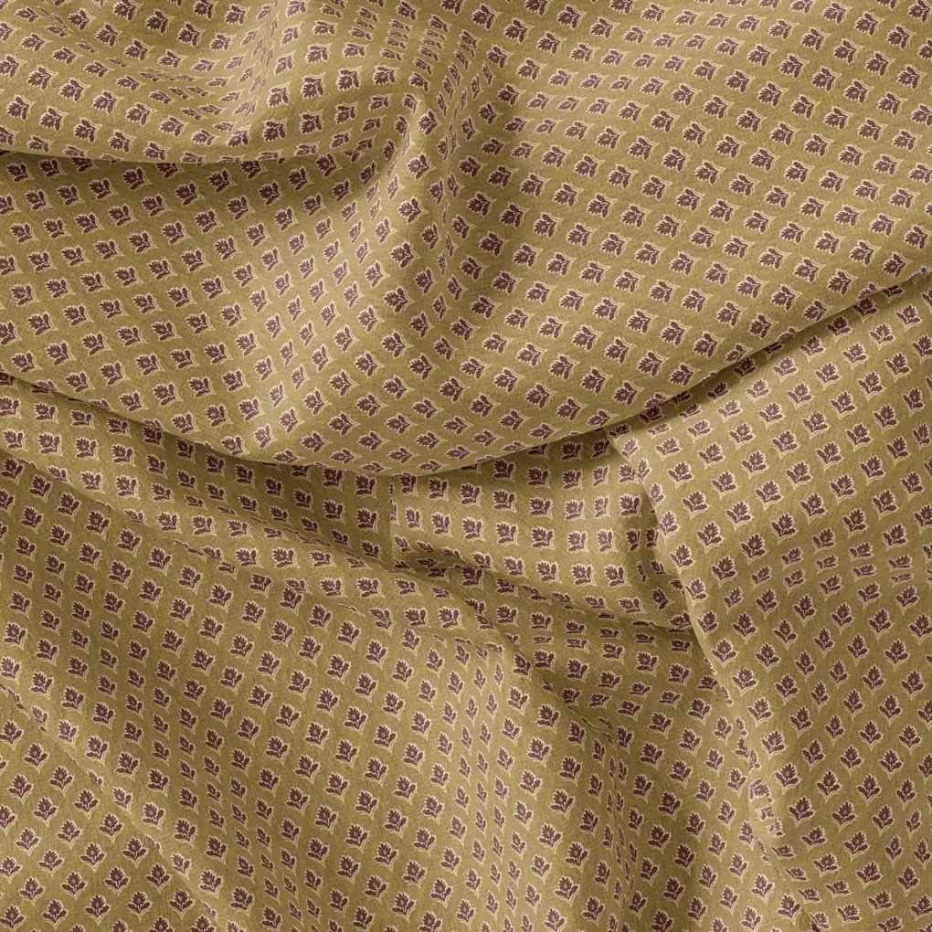 Summer Fest Tiny Purple Leaves Repeat Digital Printed Fabric - Pure Georgette - Image 4