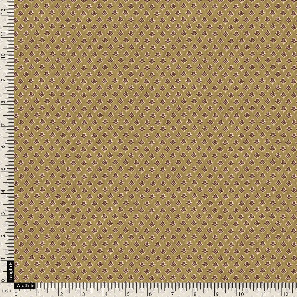 Summer Fest Tiny Purple Leaves Repeat Digital Printed Fabric - Pure Georgette - Image 5
