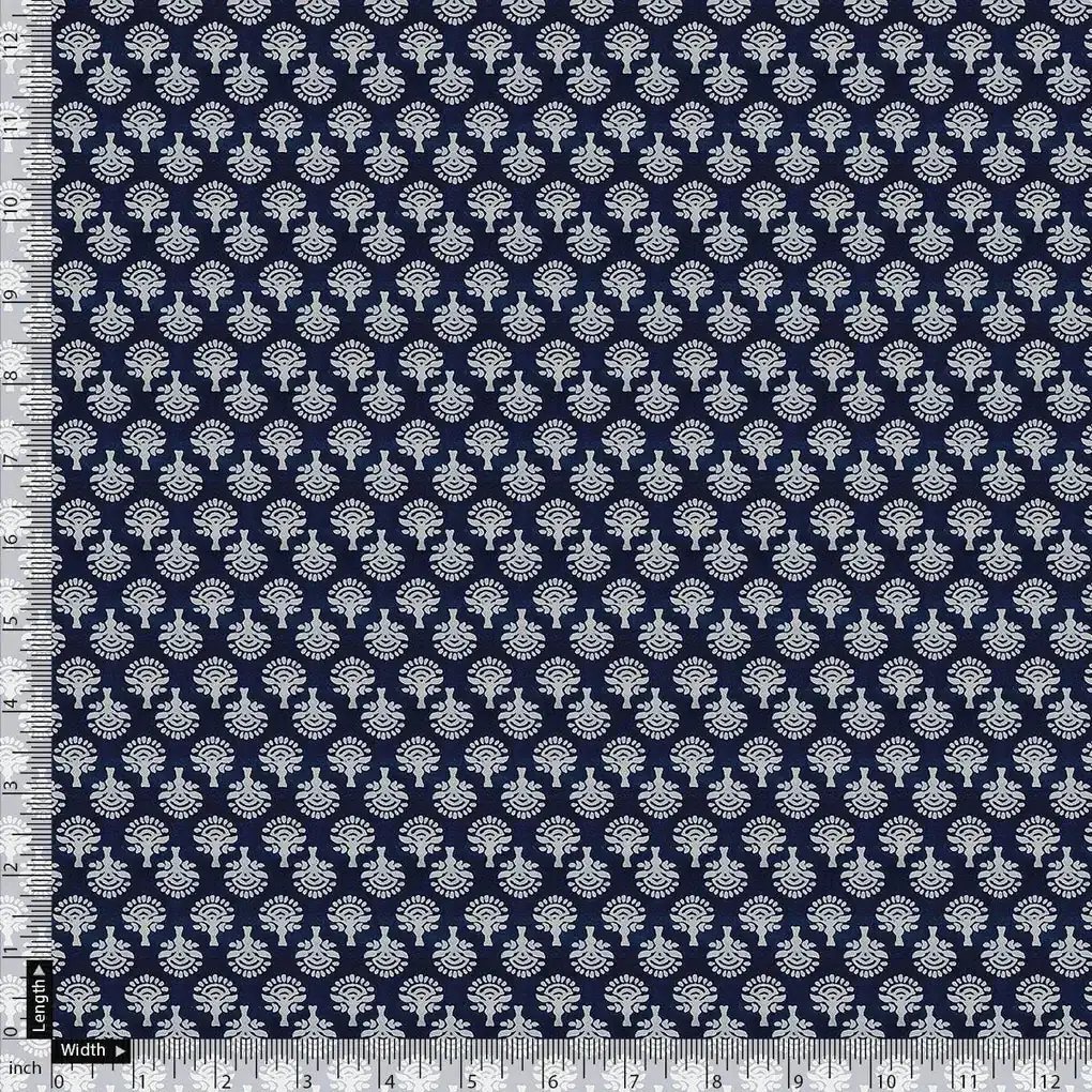 Summer Green Spring Colour Flower Digital Printed Fabric - Rayon - Image 4
