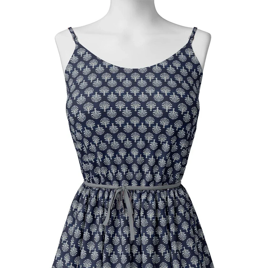 Summer Green Spring Colour Flower Digital Printed Fabric - Weightless - Image 2