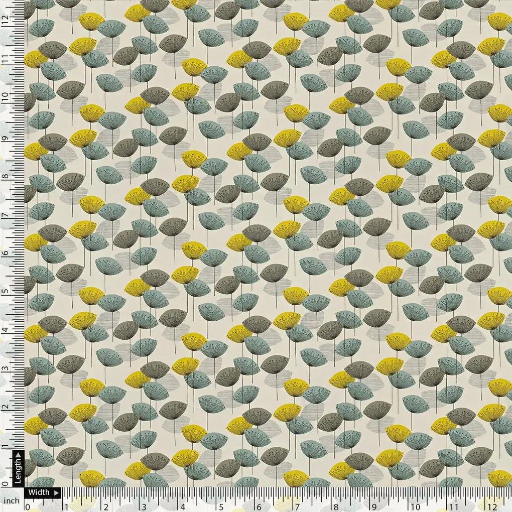 Tiny Beautiful Galliano Colour Flower Digital Printed Fabric - Pure Chinon - Image 4