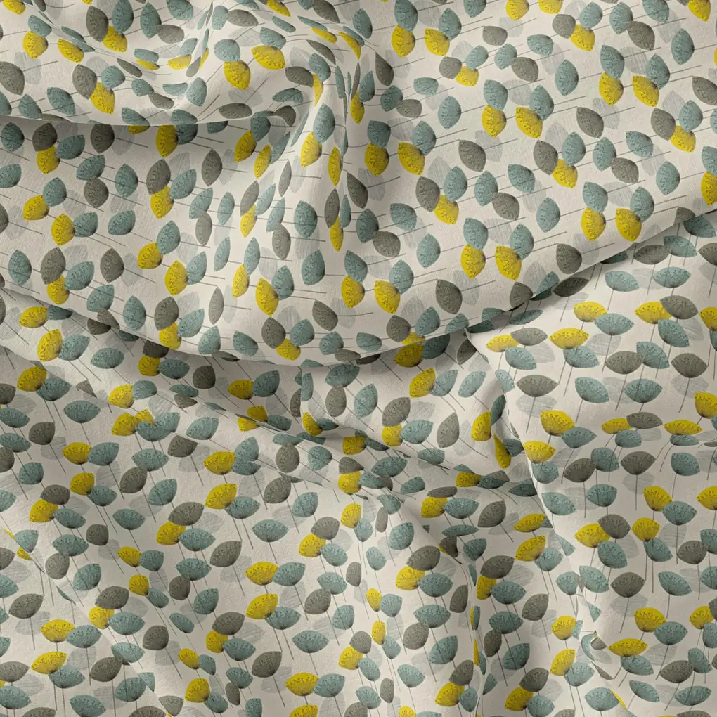 Tiny Beautiful Galliano Colour Flower Digital Printed Fabric - Tusser Silk - Image 3