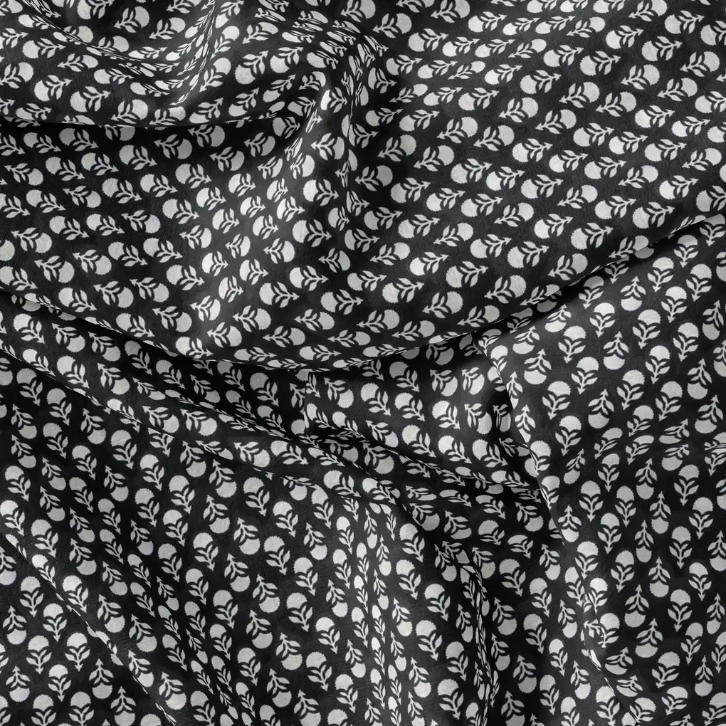 Tiny Beautiful Reverse Flower Digital Printed Fabric - Image 3