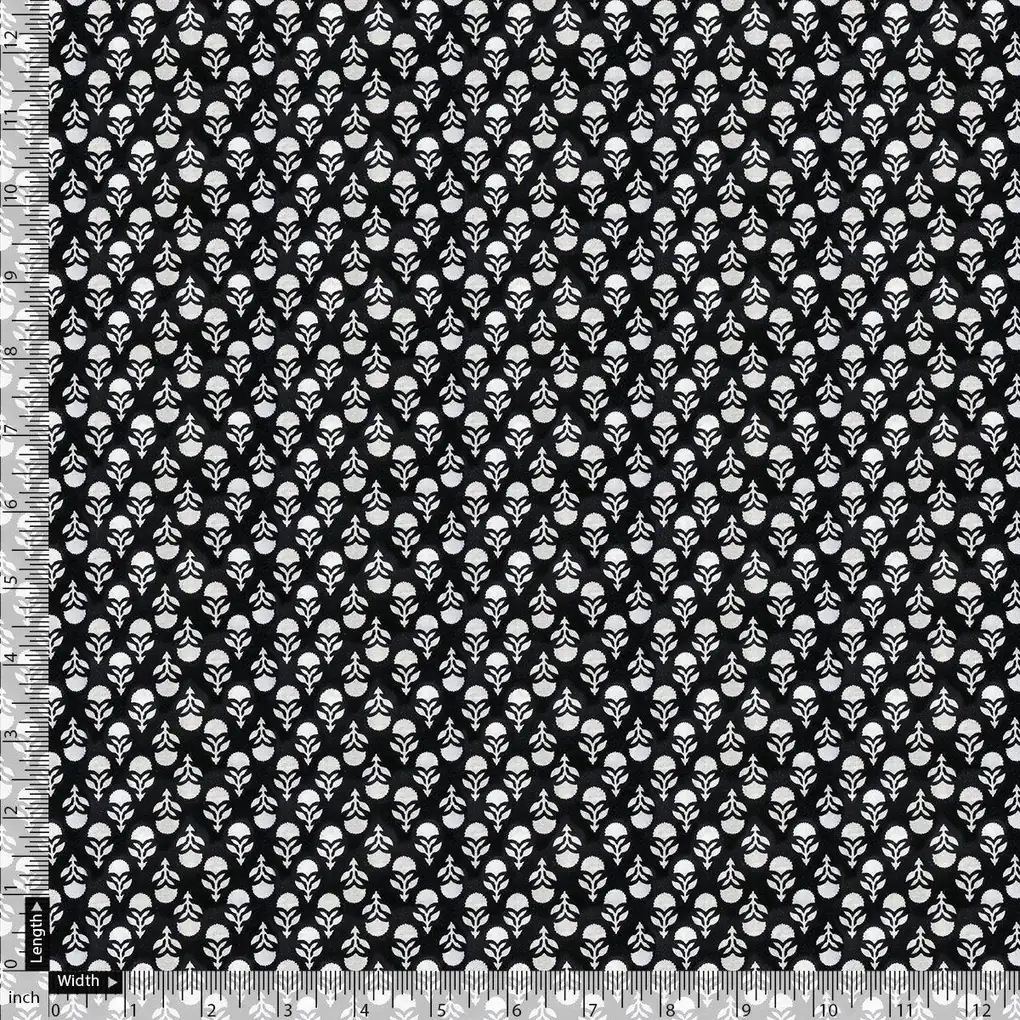 Tiny Beautiful Reverse Flower Digital Printed Fabric - Image 4