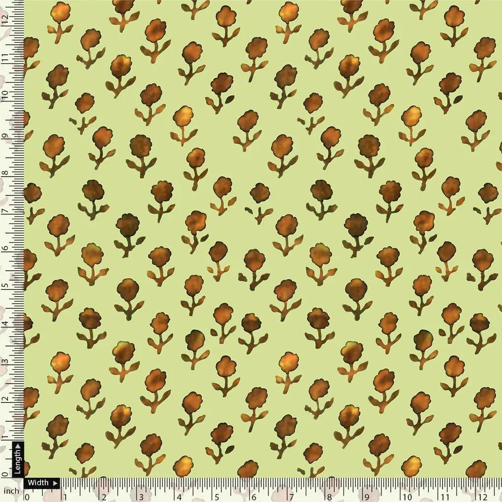 Tiny Golden Flower With Deco Colour Digital Printed Fabric - Weightless - Image 4