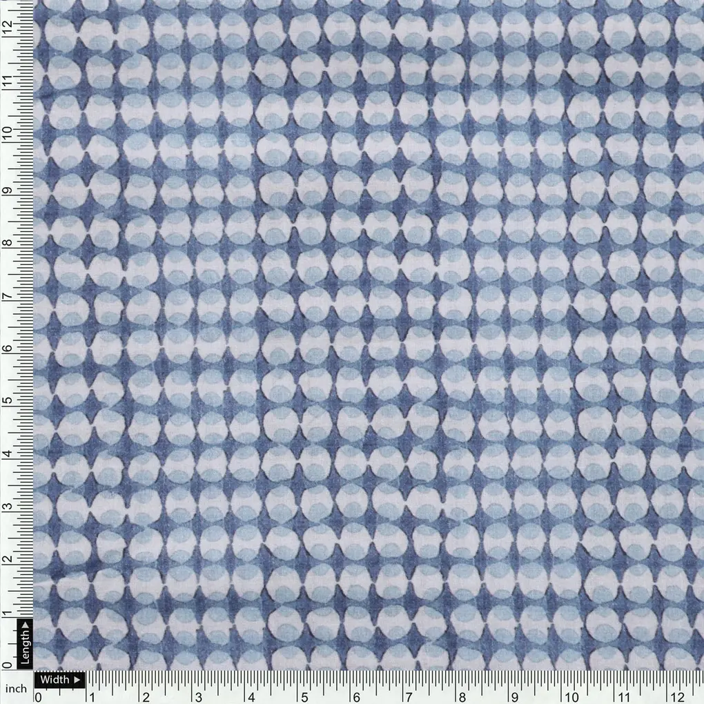 Tiny Repeat Puzzle Balls Circle Digital Printed Fabric - Pure Cotton - Image 4