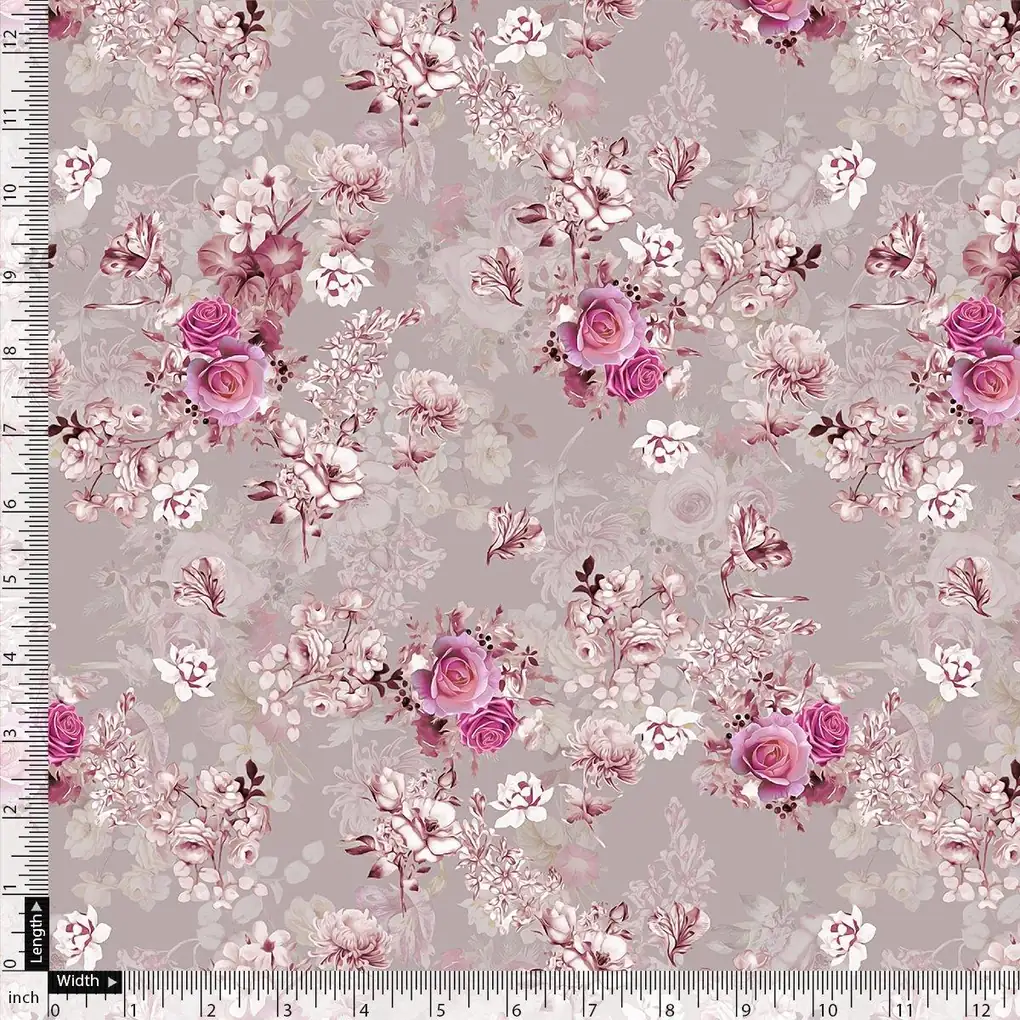 Tiny Roses Of Seamless Pattern Digital Printed Fabric - Image 4