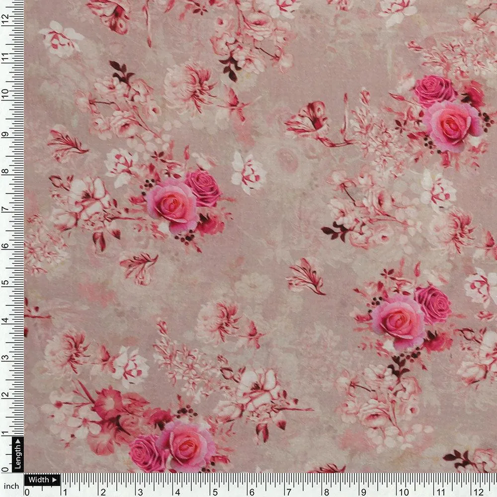 Tiny Roses Of Seamless Pattern Digital Printed Fabric - Cotton - Image 4