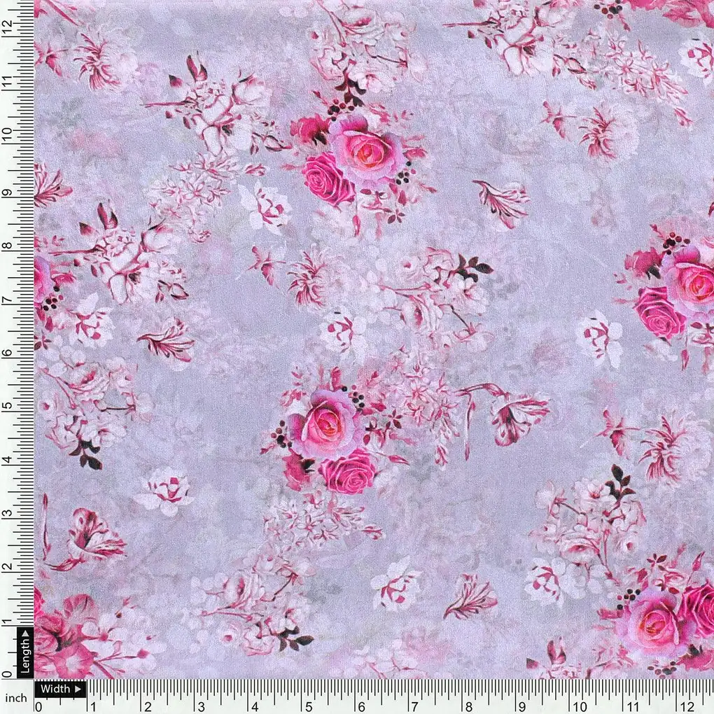 Tiny Roses Of Seamless Pattern Digital Printed Fabric - Weightless - Image 4