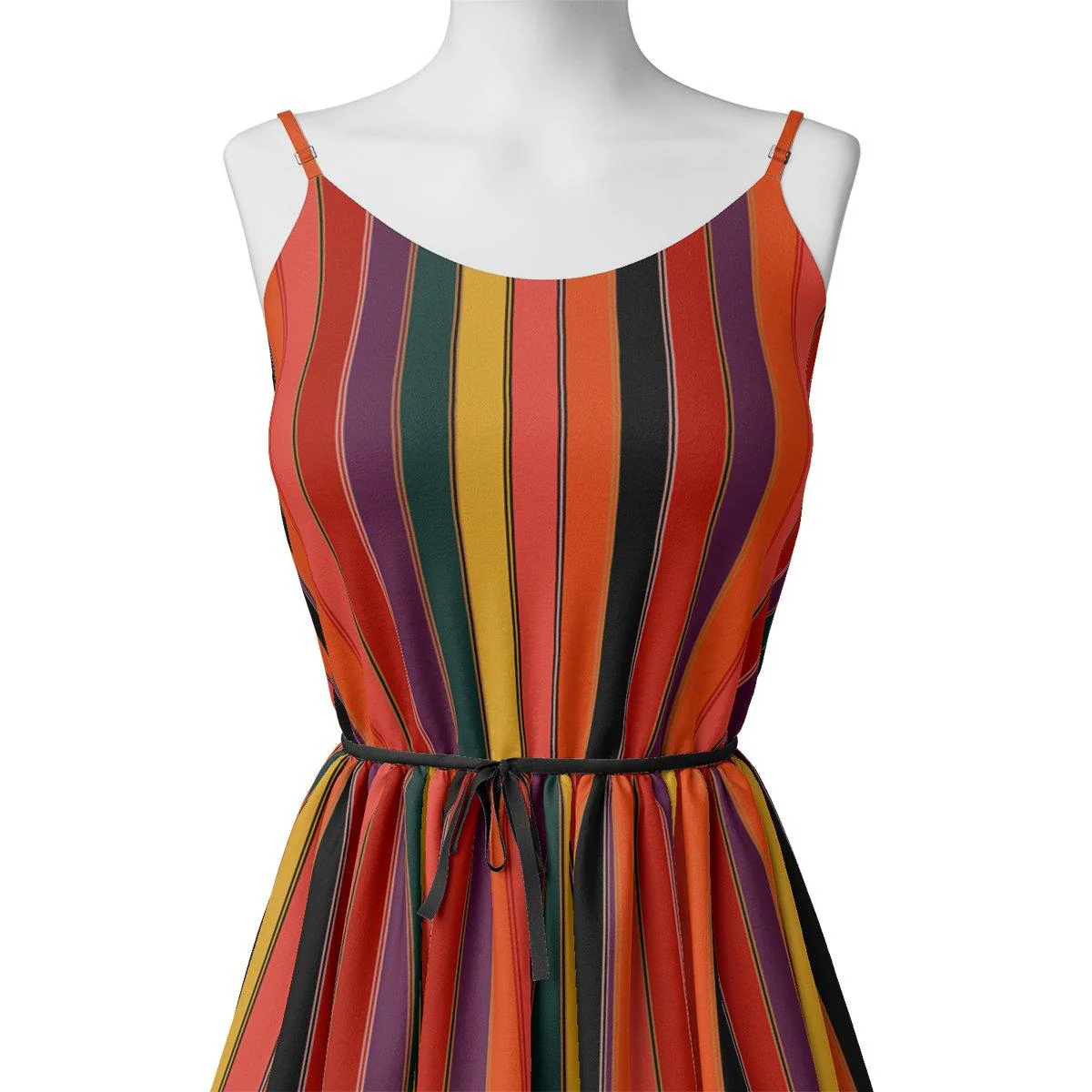 Tiny Serpentine Stripes Pattern Digital Printed Fabric - Image 2