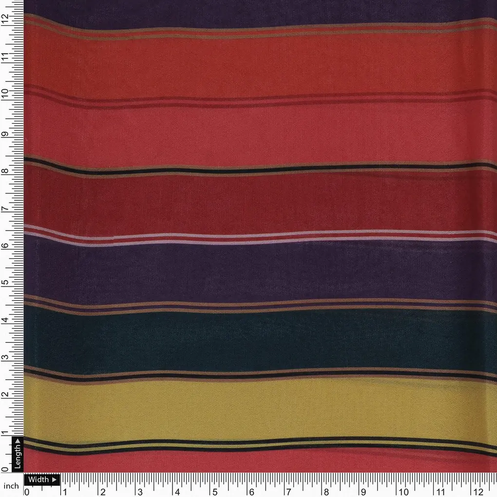 Tiny Serpentine Stripes Pattern Digital Printed Fabric - Weightless - Image 4
