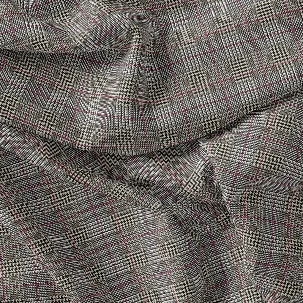 Tiny Strips Glen Checks Digital Printed Fabric - Image 3