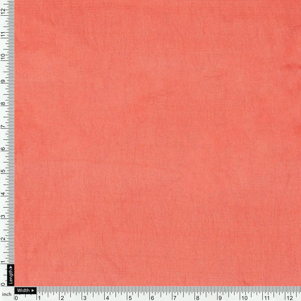 Tomato Colour Self Patterned Dyed Fabric - Image 4