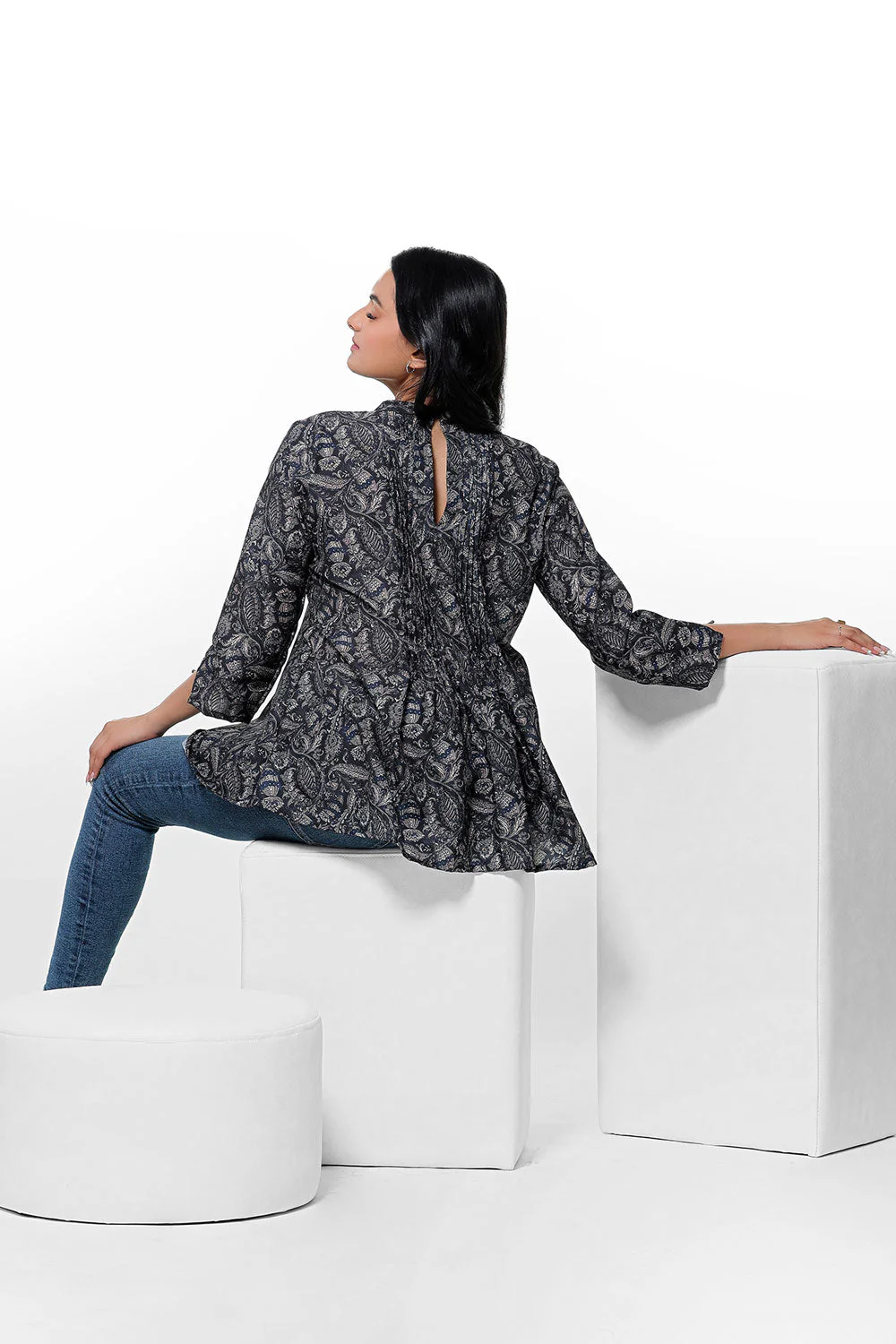Traditional Golden Motif Top - Image 4