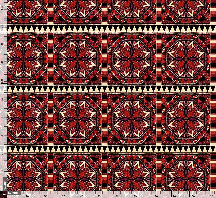 Traditional Red Abstract Motif - Image 2