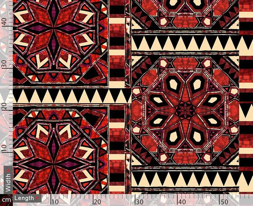 Traditional Red Abstract Motif - Image 3