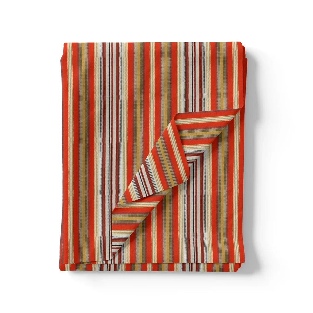 Trending Unbalanced Colourful Strips Digital Printed Fabric - Image 3