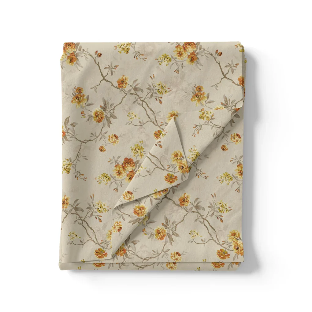 Trendy Jacobean Floral Flower Digital Printed Fabric - Weightless - Image 3