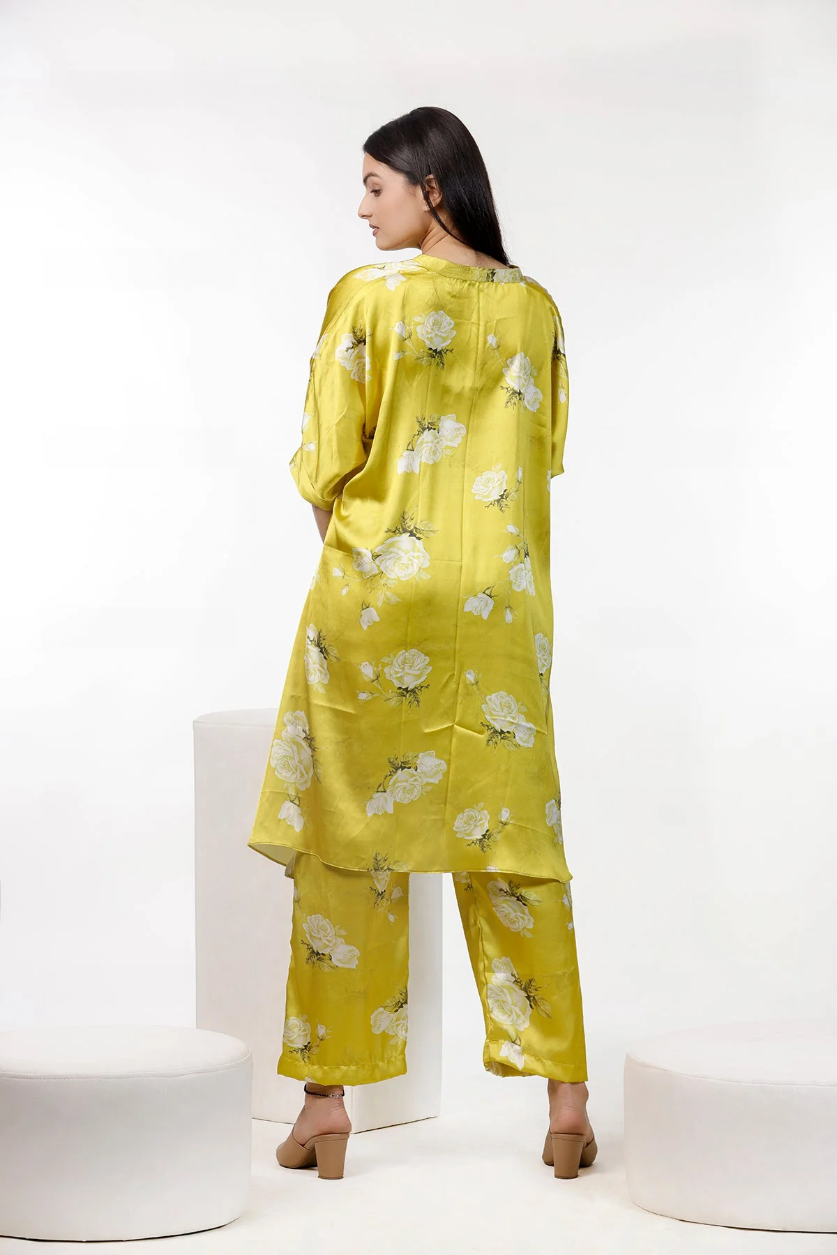 Trendy Printed Lemon Color Co Ord Set - Image 3