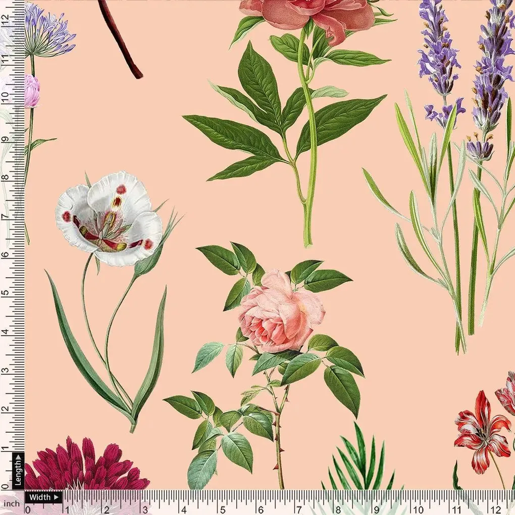 Tropical Flowers Digital Printed Fabric - Image 4