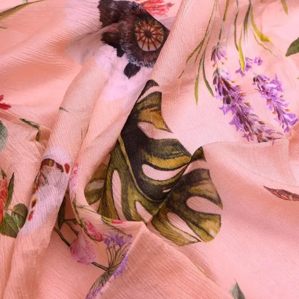 Tropical Flowers Digital Printed Fabric - Image 3