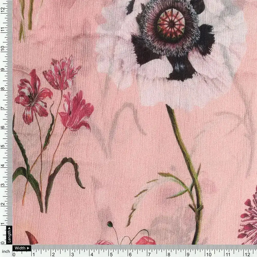 Tropical Flowers Digital Printed Fabric - Image 4