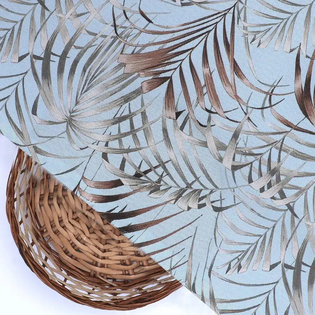 Tropical Garden Leaves Digital Printed Fabric - Rayon - Image 2