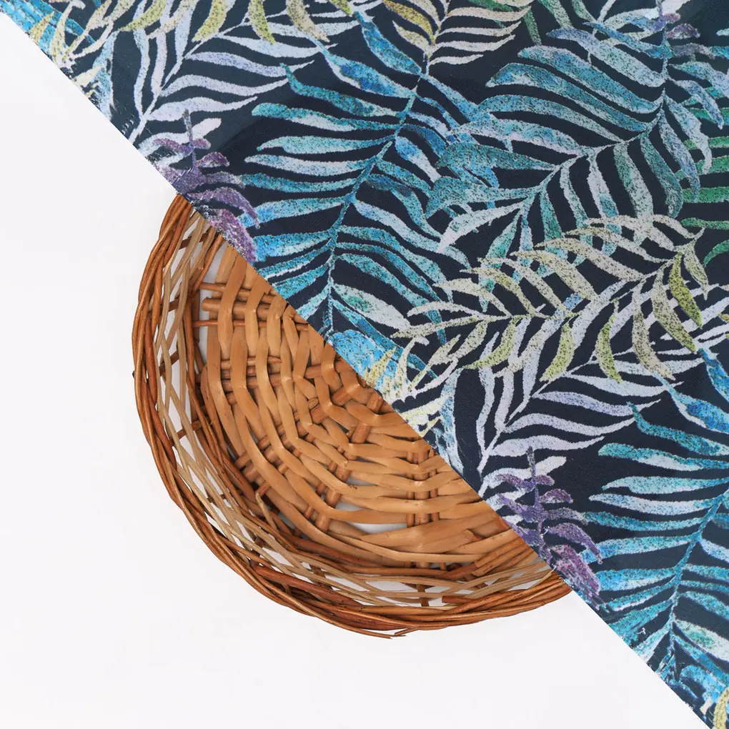 Tropical Leaves French Crepe Fabric - Image 3