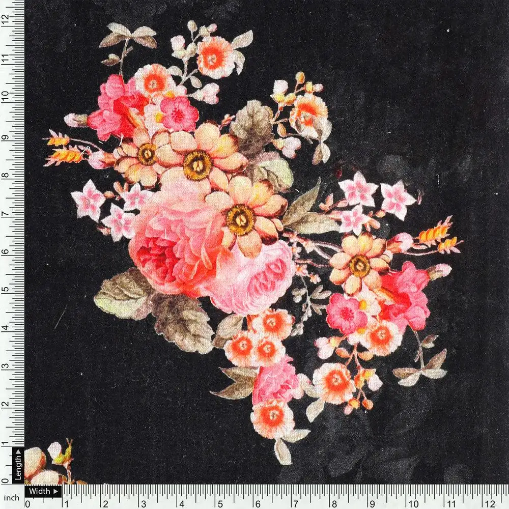 Unique Seamless Multitype Flower Digital Printed Fabric - Pure Cotton - Image 4