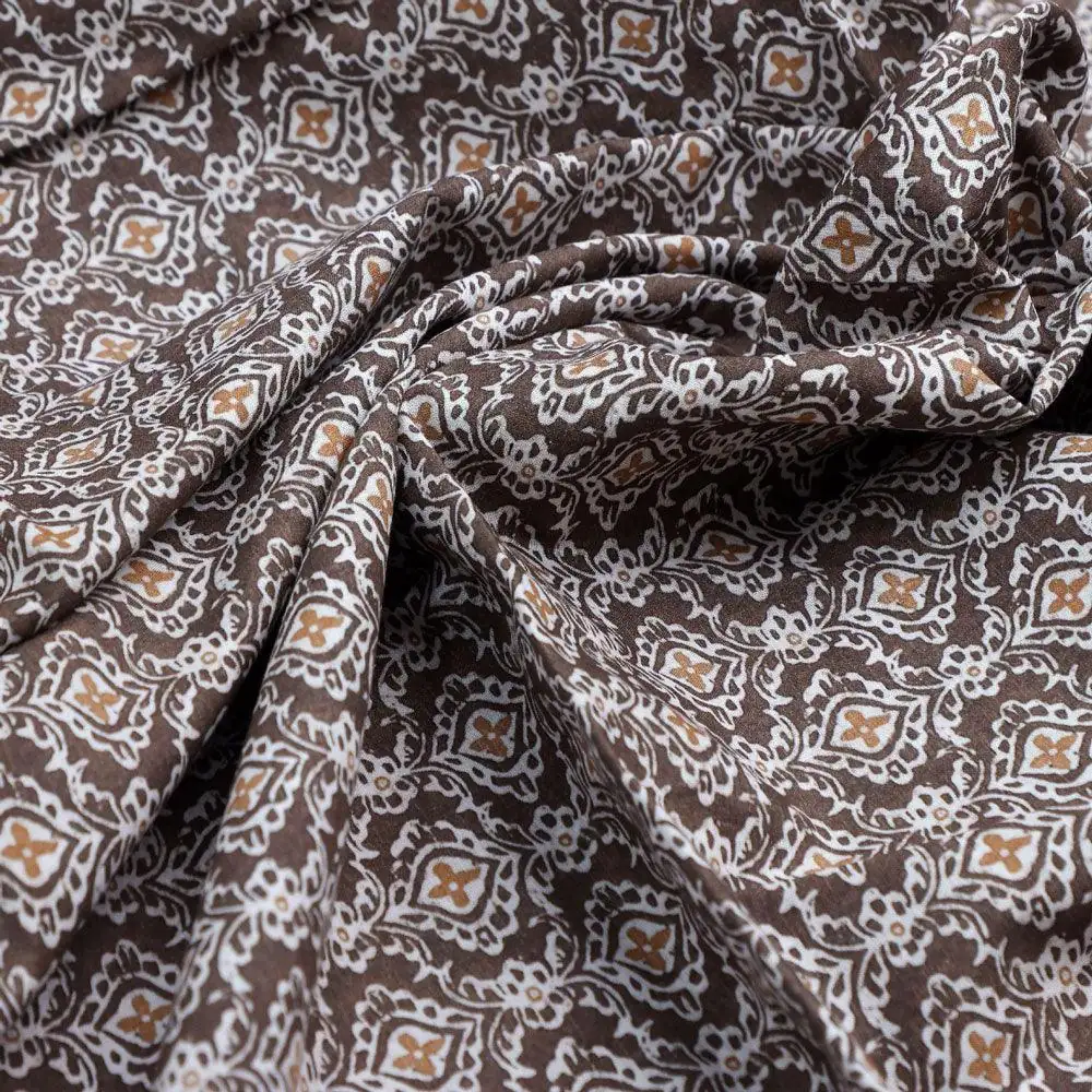 Unique Seamless Repeat With Kabul Colour Digital Printed Fabric - Cotton - Image 3