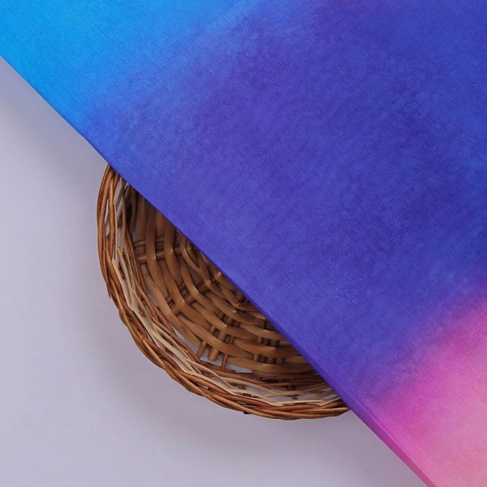Vibrant Ombre Watercolour Digital Print Muslin Fabric - Image 2