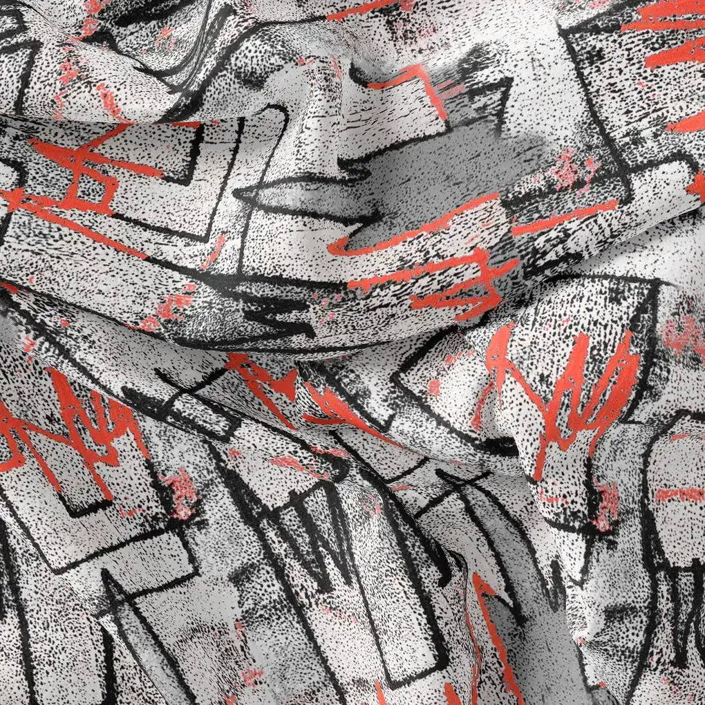 Vintage Art Of Wall Digital Printed Fabric - Pure Muslin - Image 3