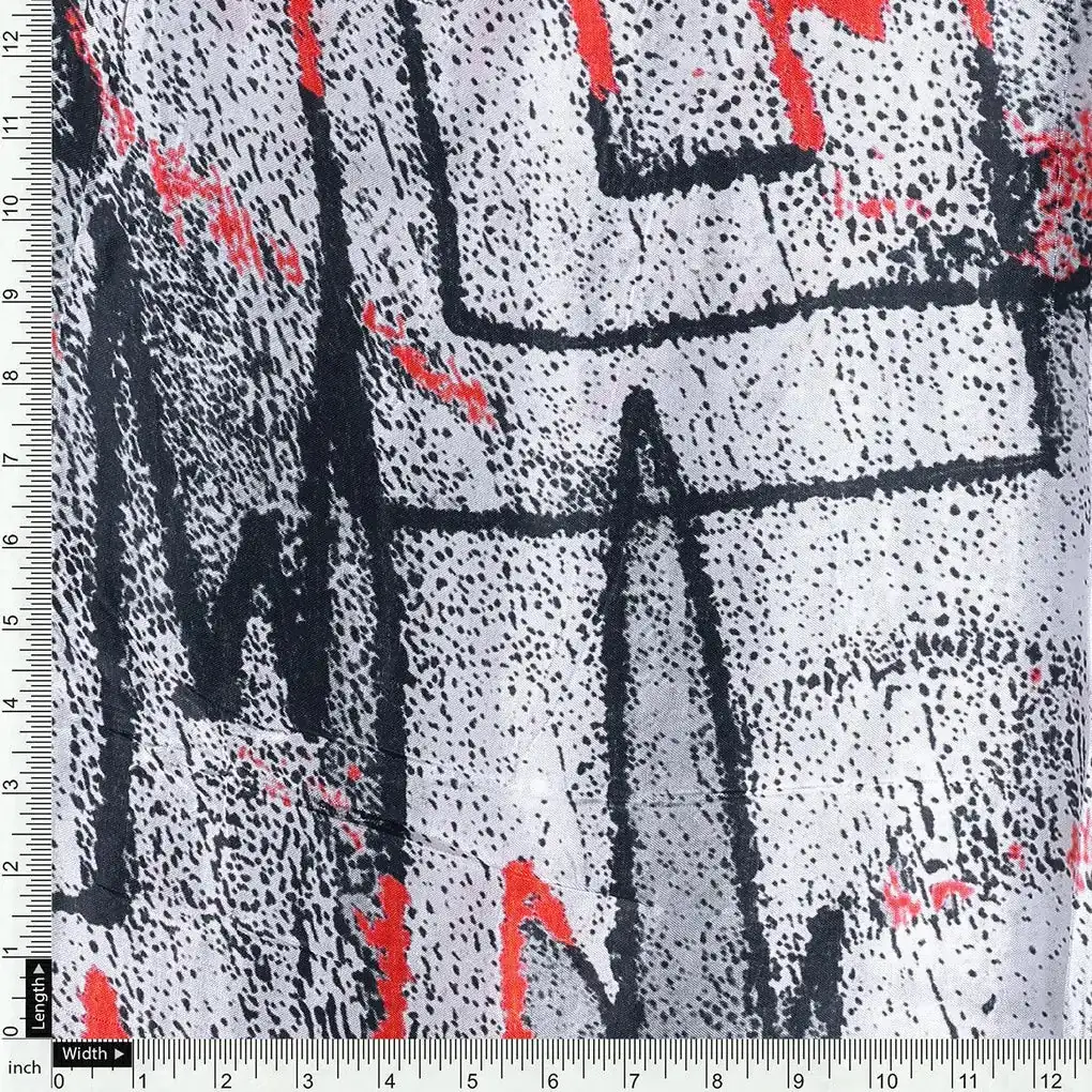 Vintage Art Of Wall Digital Printed Fabric - Upada Silk - Image 4