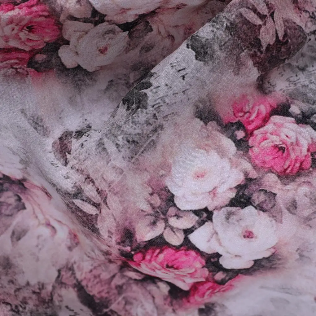 Vintage Floral Art Collection Digital Printed Fabric - Cotton - Image 3