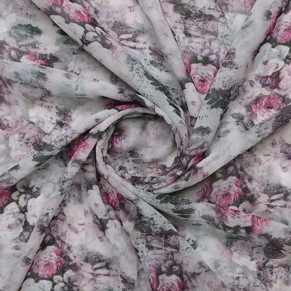 Vintage Floral Art Collection Digital Printed Fabric - Weightless - Image 2