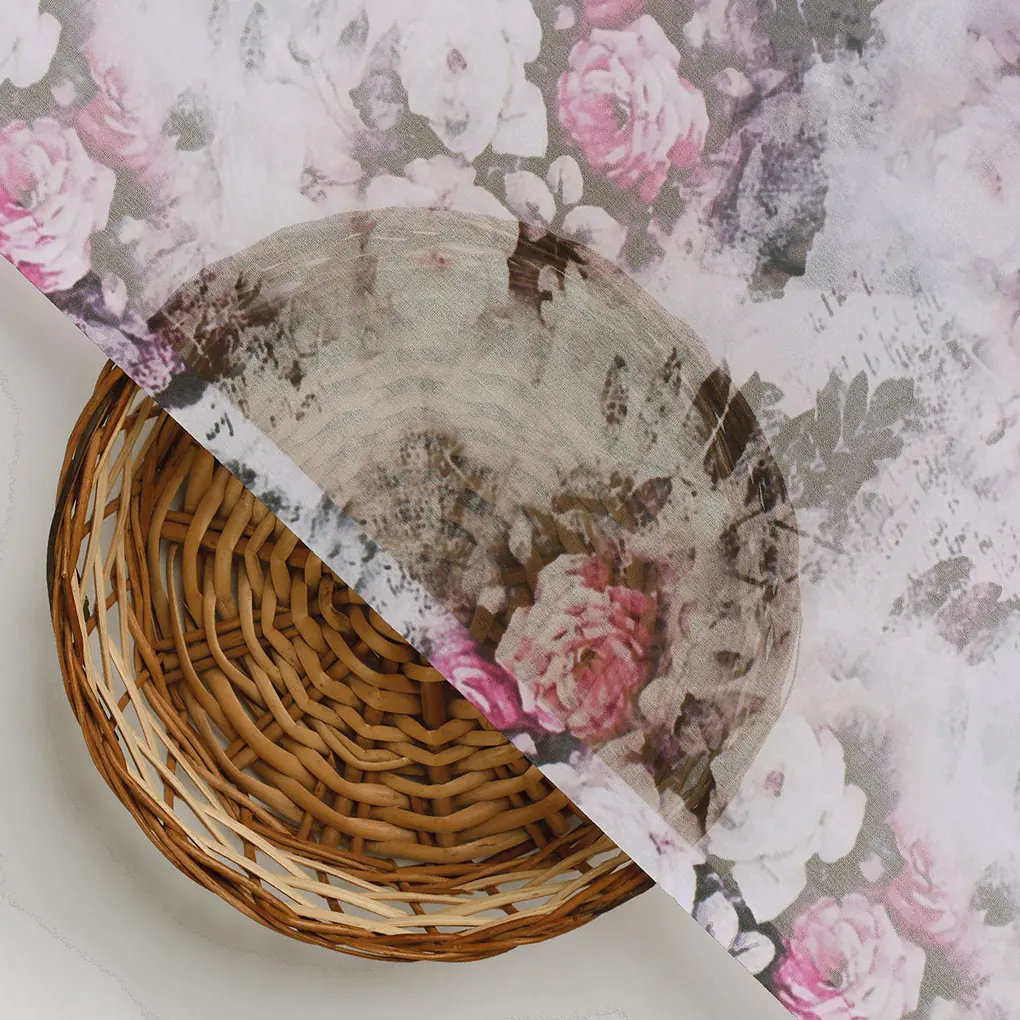 Vintage Floral Art Collection Digital Printed Fabric - Weightless - Image 3