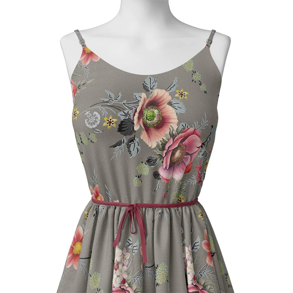 Vintage Flower Bunch Digital Printed Fabric - Image 2