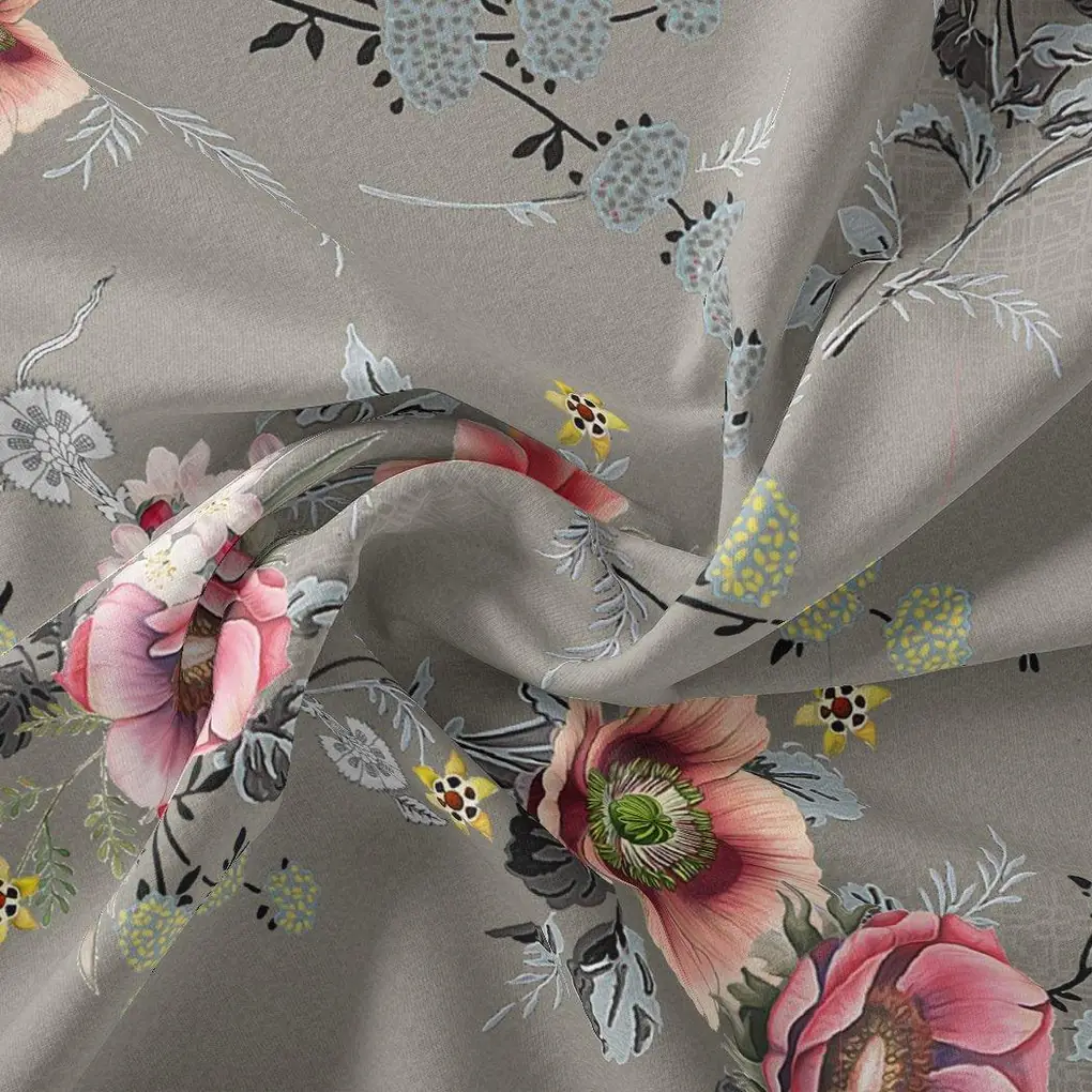 Vintage Flower Bunch Digital Printed Fabric - Image 3