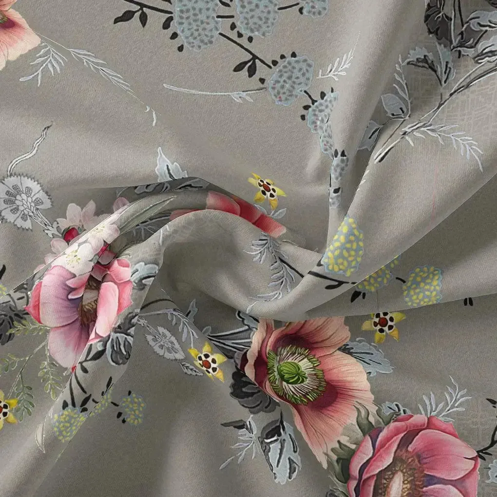 Vintage Flower Bunch Digital Printed Fabric - Weightless - Image 3