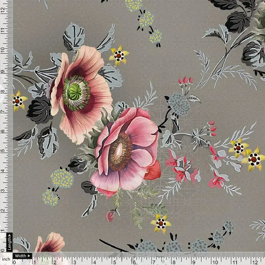 Vintage Flower Bunch Digital Printed Fabric - Weightless - Image 4