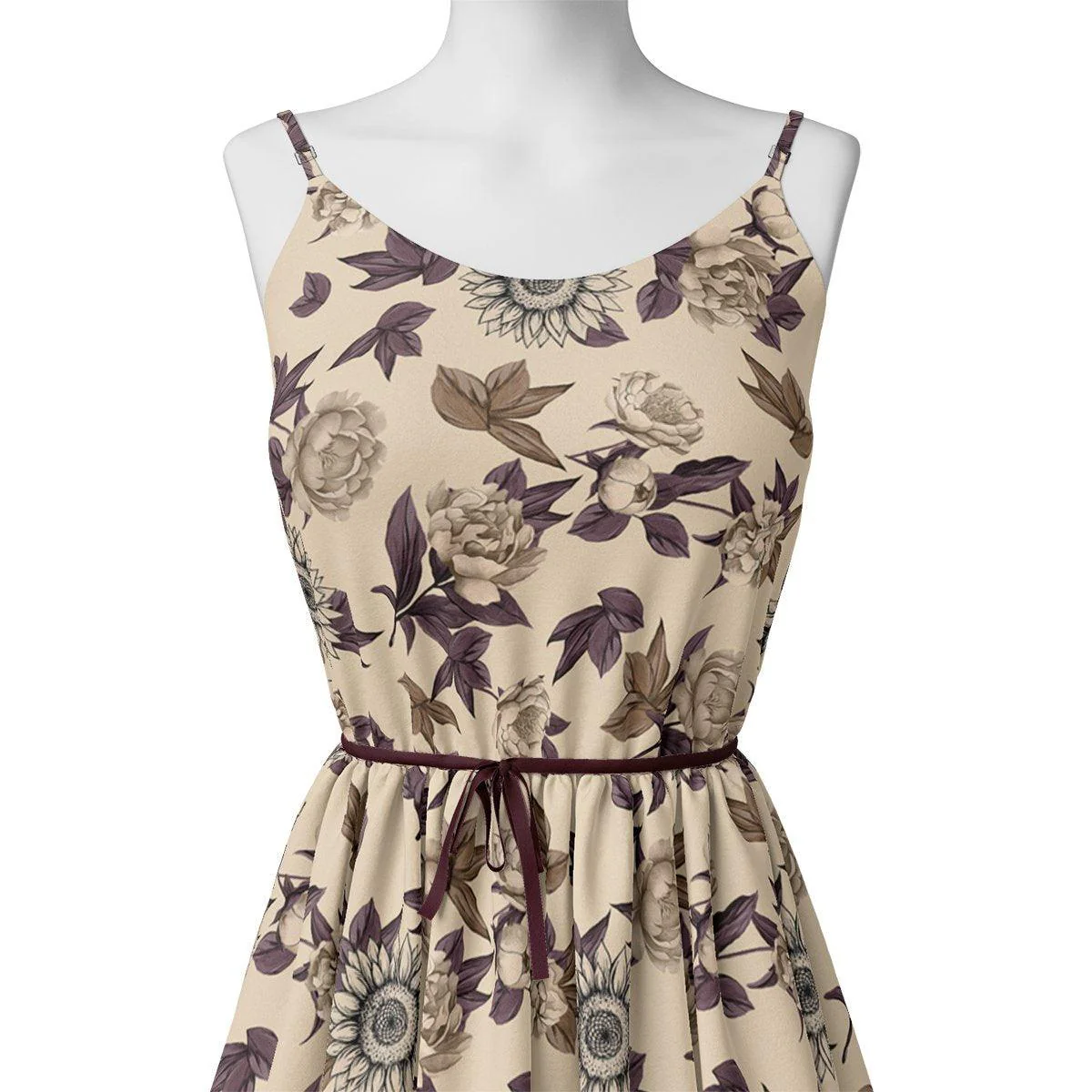 Vintage Look Flower Digital Printed Fabric - Image 2