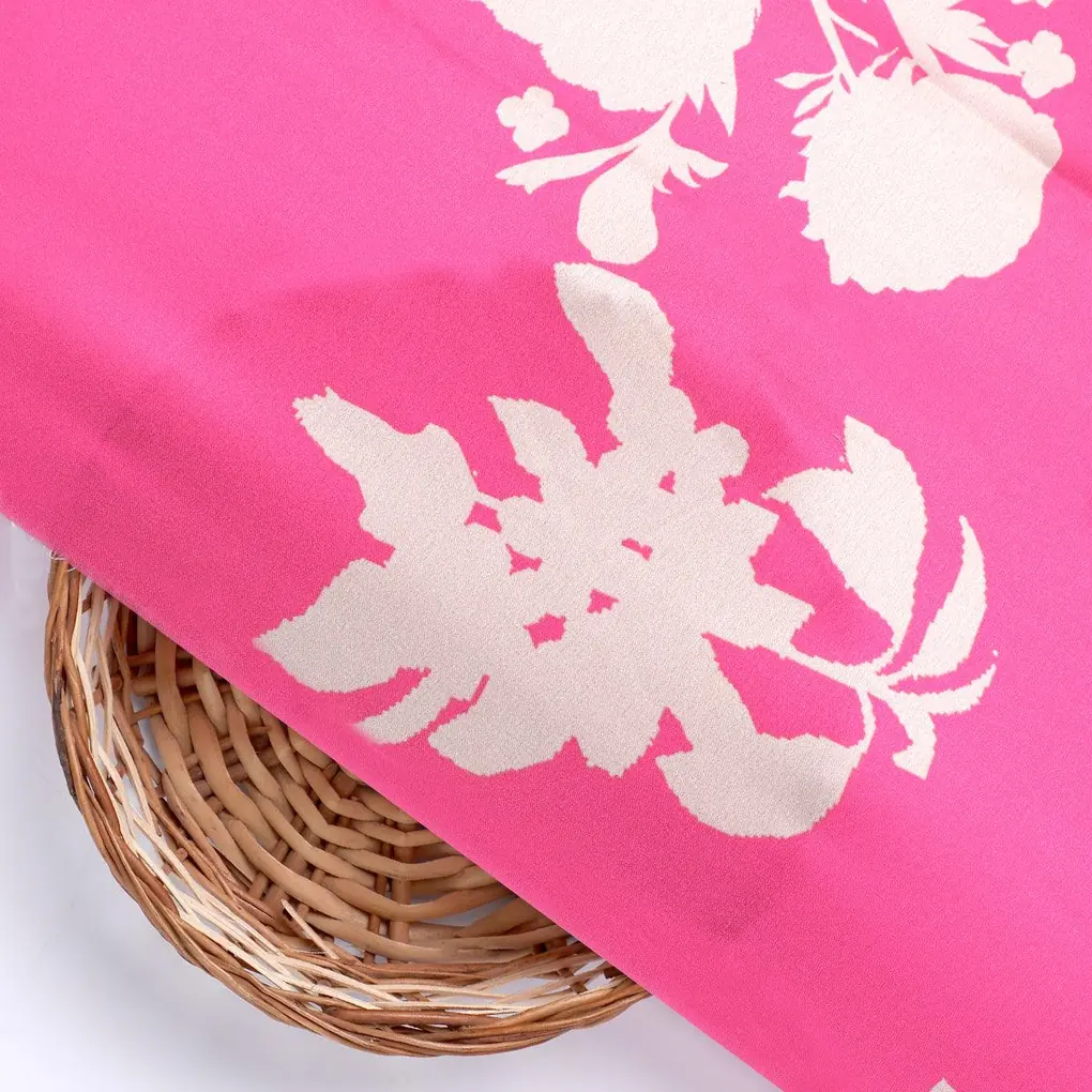 Vintage Old Spoted Flower Digital Printed Fabric - Japan Satin - Image 2