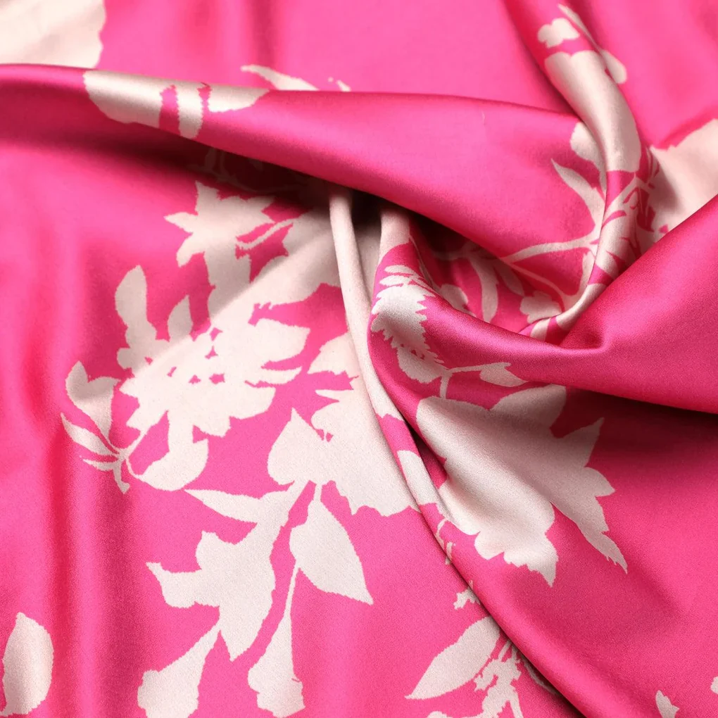Vintage Old Spoted Flower Digital Printed Fabric - Japan Satin - Image 3