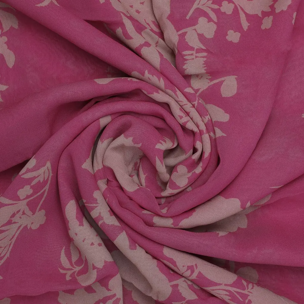 Vintage Old Spoted Flower Digital Printed Fabric - Pure Georgette - Image 3