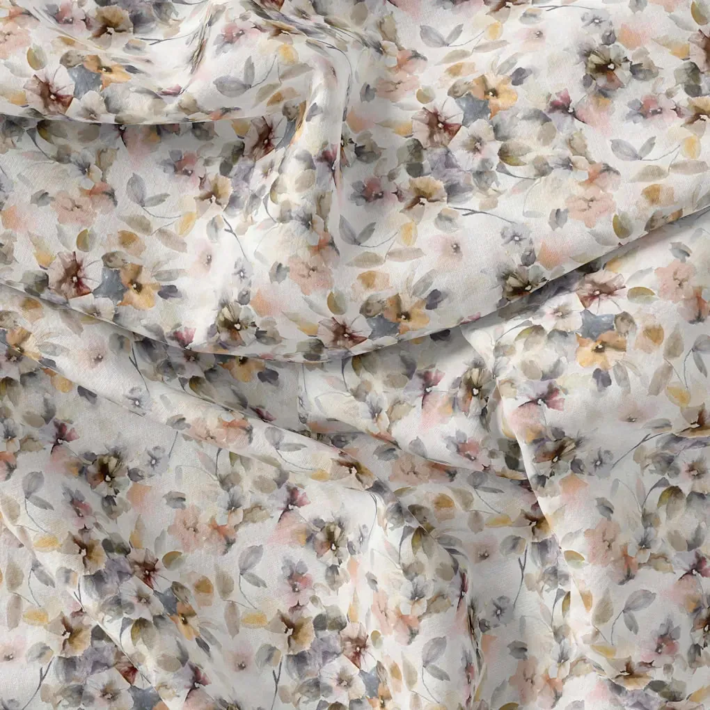 Vintage Pattern Of Chintz And Leaves Digital Printed Fabric - Weightless - Image 3