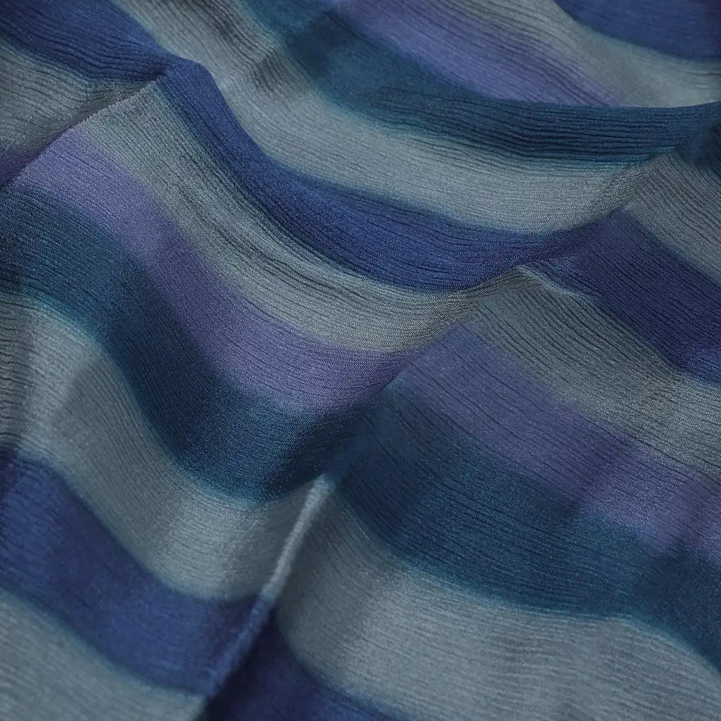 Vintage Shadow Strips Digital Printed Fabric - Pure Chinon - Image 3