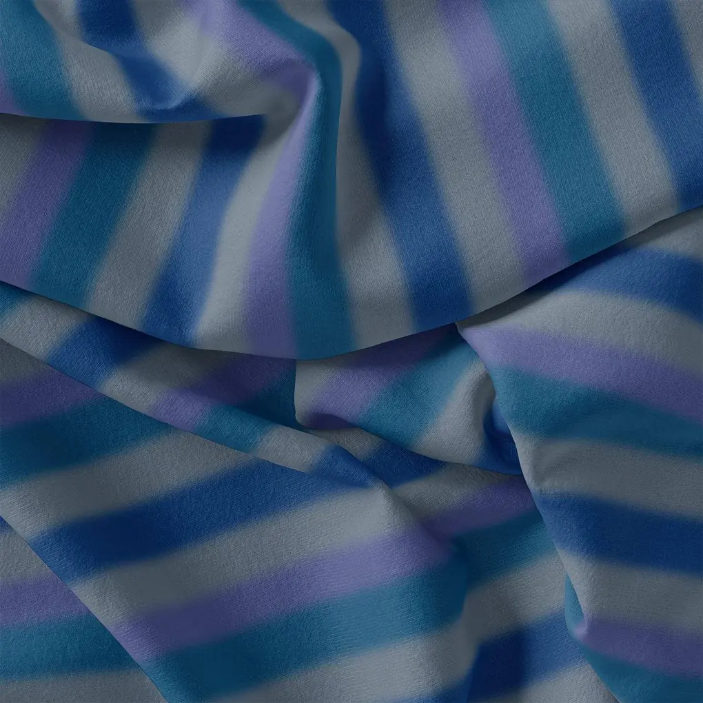 Vintage Shadow Strips Digital Printed Fabric - Pure Georgette - Image 3