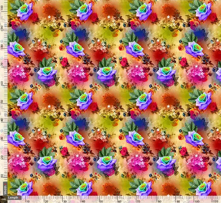 Violet Flower With Pink Flower Bunch - Image 2